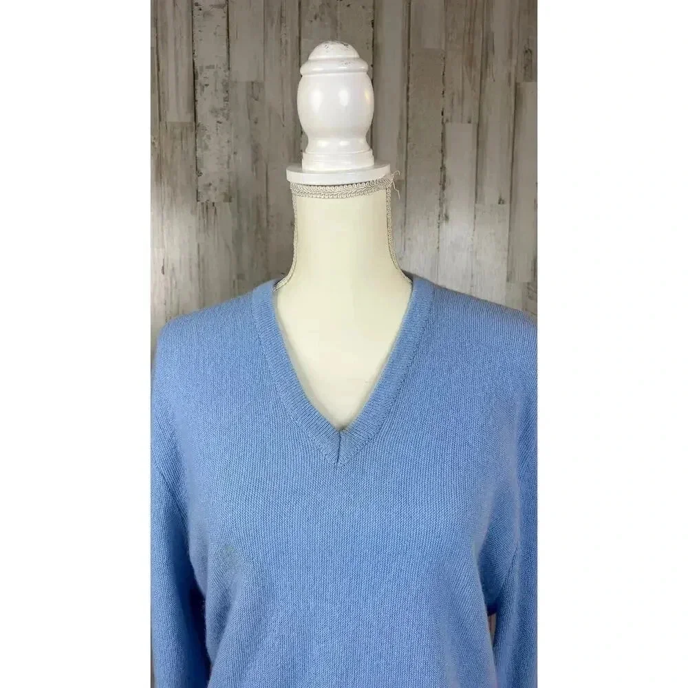 Vintage Arnold Palmer‎ Robert Bruce Men's Large Light Blue V-Neck Sweater